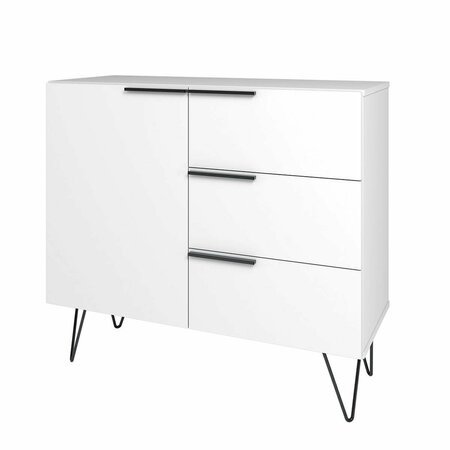 DESIGNED TO FURNISH 35.43 in. Beekman Dresser with 2 Shelves, White DE3303152